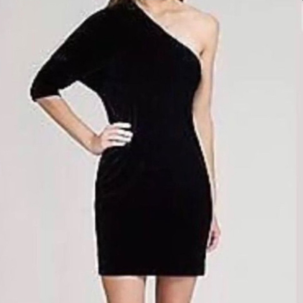 Theory One Sleeve Velvet Mini Dress 2